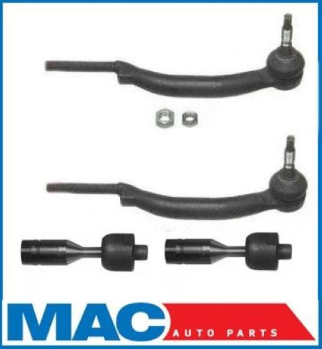 2002-2009 Envoy Bravada Trailblazer Inner and Outer Tie Rod Ends 4Pc Kit