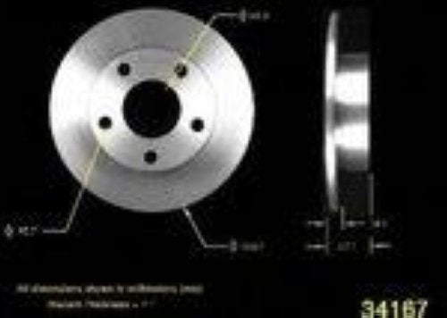 Passat AWD Audi A4Q (2) 34167 Rear Disc Brake Rotors