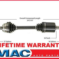ML320 ML350 ML430 ML500 ML55 AMG Mercedes 4Matic P/S Derecho Nuevo Eje CV Conjunto completo de eje
