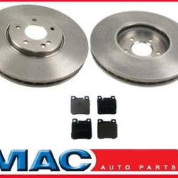 (2) REAR Brake Rotors & Metallic Pads fits for Chrysler Crossfire SRT6 2005 2006