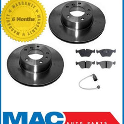 BMW 525i 530i 535i (2) Rotores de freno delantero Pastillas y sensor de freno