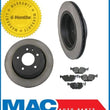 740i 740il 750il (2) Rear Brake Rotor and Pads Rotors
