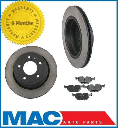 740i 740il 750il (2) Rear Brake Rotor and Pads Rotors