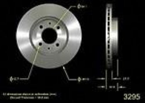 Acura Honda (2) 10 3/8 Inch FRONT 3295 Disc Brake Rotors