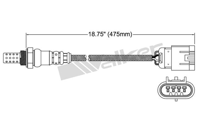 Direct Fit Walker Products Oxygen Sensor 250-24739 Check Fitment Info
