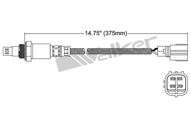 Sensor de oxígeno Direct Fit Walker Products 250-54059 Verificar información de montaje
