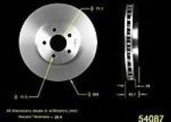Rotor de freno de disco-Rotor de freno de servicio extremo delantero Aimco se adapta a Ford Mustang 94-99