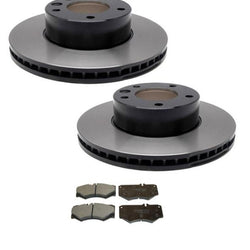 For 02-08 Mercedes Benz G500 with Axle R163869 Front Brake Rotors & Brake Pads