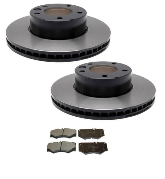 For 02-08 Mercedes Benz G500 with Axle R163869 Front Brake Rotors & Brake Pads
