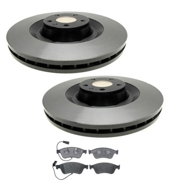 for 2003-2010 Audi A8 Quattro 4.2L 360MM Front Brake Rotors & Ceramic Brake Pads