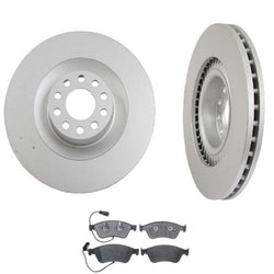 2004-2009 A8 Quattro (2) 360MM Front Brake Rotors & Brake Pads Must Measure