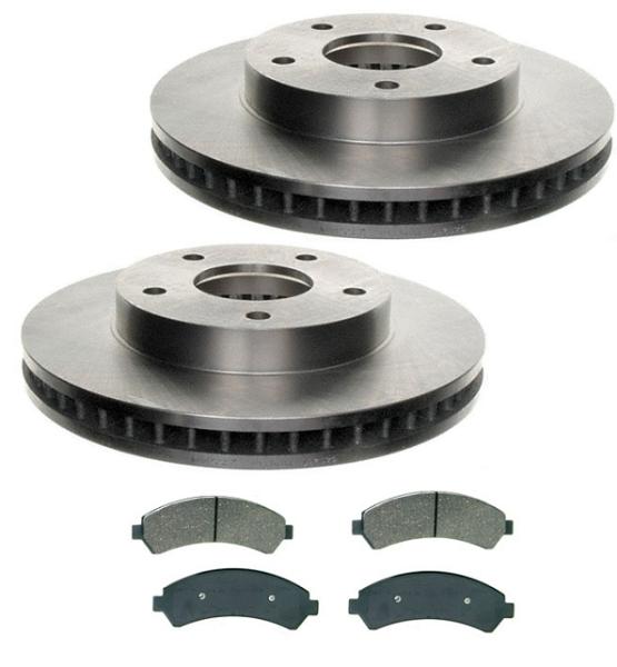 for 98-05 4 Wheel Drive Blazer S10 Pick up 4x4 Front Brake Rotors Ceramic Pads