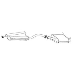 Muffler Exhaust System For 2005 2006 Infiniti G35 Rear wheel drive  4 Door Sedan