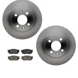 Accent Rio5 Rio (2) Front Brake Rotors & Ceramic Brake Pads 31432 CD1156