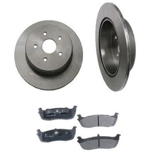 F150 Expedition Navigator Rotores de freno trasero y pastillas de cerámica, pernos de 5 lengüetas y 14 mm