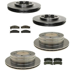 Fits 88-95 Pathfinder Complete Set of Front & Rear Brake Rotors & Brake Pads