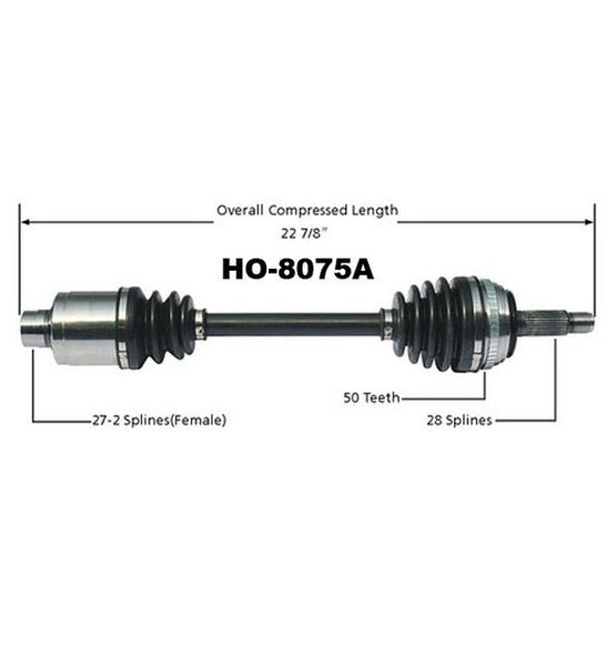 HONDA PRELUDE 1997-2001 Front Driver Side CV Joint Half Shaft