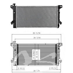 F150 F250 Expedition Estándar 15/16 Espesor Núcleo NUEVO Radiador OSC 13098 