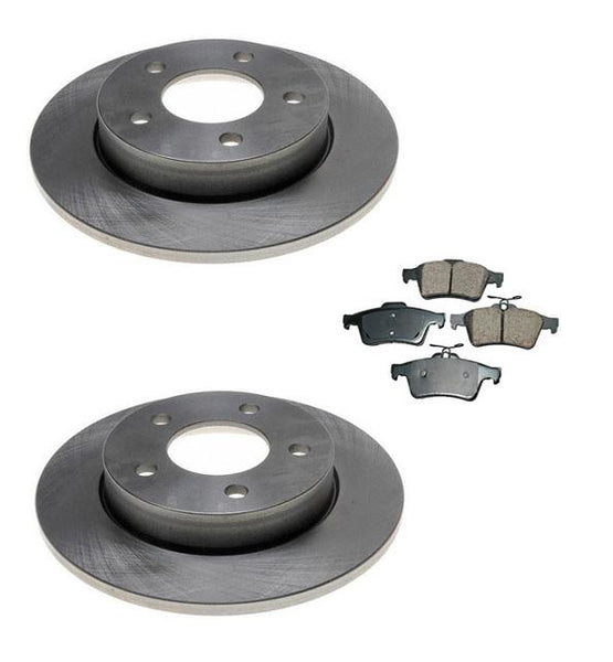 2006-2010 Mazda 3 2.0L Rotores de freno trasero izquierdo y derecho y pastillas de freno de cerámica