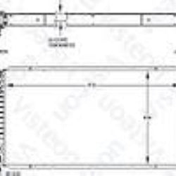 F150 F250 OSC 2410 NUEVO Tamaño del núcleo del radiador 31 7/8 x 17 x 1 3/8 pulgadas 