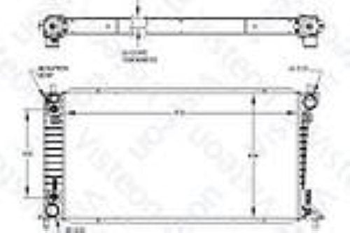 F150 F250 OSC 2410 NUEVO Tamaño del núcleo del radiador 31 7/8 x 17 x 1 3/8 pulgadas 
