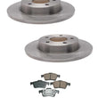 2003-2004 Mazda 3 2.3L Rear Left and Right Brake Rotors & Ceramic Brake Pads