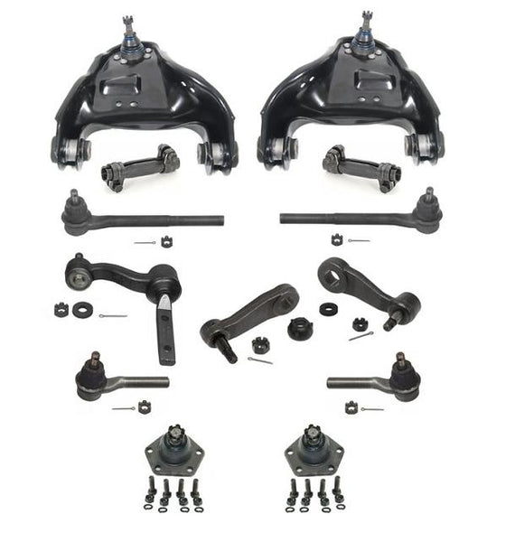 85-96 S10 Blazer Pick Up 4x4 Up Control Arms Ball Joints Outer Tie Rod Ends 14Pc