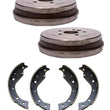 For 2003 2004 2005 Toyota Rav4 Rav-4 Rear Brake Drums & Rear Brake Shoes Kit