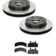 Fit For 94-99 Dodge Ram 1500 4 Wheel Drive (2) Front Brake Rotors & Ceramic Pads