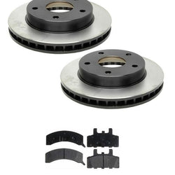 Compatible con Dodge Ram 1500 94-99 con tracción en las 4 ruedas (2) rotores de freno delantero y pastillas de cerámica.