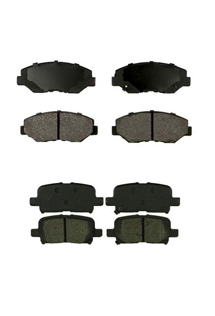 Compatible con juego de pastillas de freno de cerámica delanteras y traseras Honda Pilot 2003-2008.