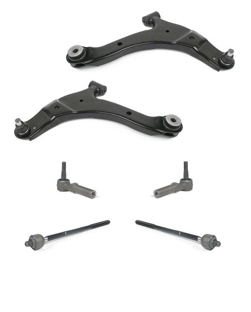 2000-2005 Neon PT Cruiser Two Lower Control Arm Arms & Tie Rods 6pc Kit