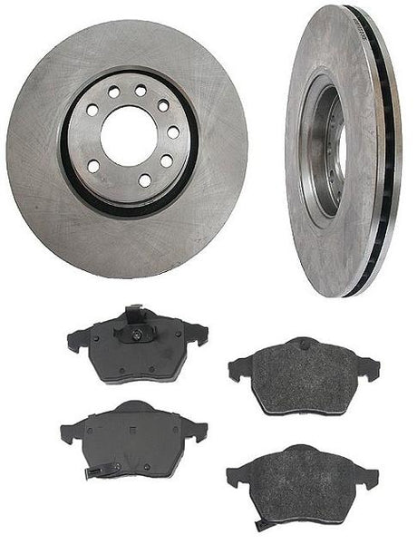 Fits Saab 9-3 9-5 & Saturn L100 L200 Front Rotors & Ceramic Disc Brake Pad Set