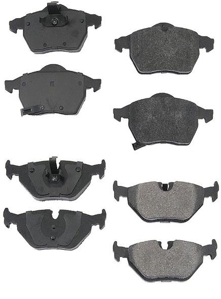 Fits 2000-2005 Saab 9-5 95 Front and Rear Brake Pad Set for 288mm Rotors