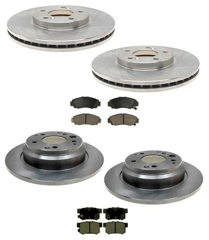 1999-2001 Acura 3.5RL RL Rotores de freno delanteros y traseros y pastillas de freno - Photo 1