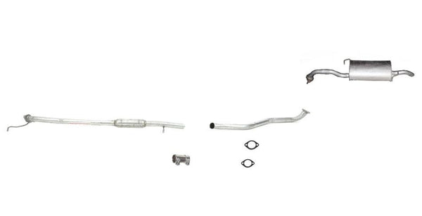 Sistema de escape con silenciador medio y trasero 78213 28686 2375 para KIA Rio 2001-2004