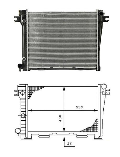 BMW 325e 1984-1987 Radiador