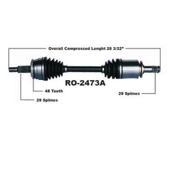LR3 05-09 LR4 10 RANGE ROVER SPORT 06-10 AWD Front Driver Side CV Shaft Axle