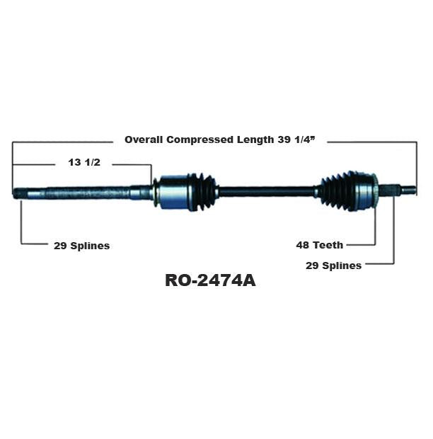 LR3 05-09 LR4 10 RANGE ROVER SPORT 06-10 AWD Front Passenger Side CV Shaft Axle