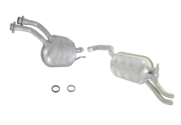 93-95 E320 300E Mid & Rear Muffler Exhaust System With Gaskets 33426 35374