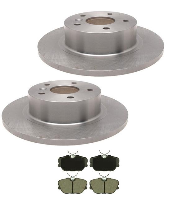 Discovery II Range Rover (2) Rear Brake Rotors & Ceramic Brake Pads 34146 CD493