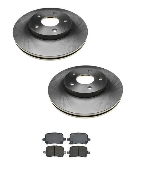 Fits For Pontiac G5 07-09 2.2L Front Disc Rotors & Ceramic Brake Pads