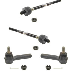 FORD MERCURY EV81003 ES3667 (2) Inner Tie Rod Ends (2) Outer Tie Rods