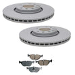 SAAB 9 -5 02-09 Rear Vented Disc Rotors and Brake Pads 34263 MD763