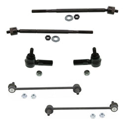 PONTIAC VIBE 03-08 1.8L FWD Front Inner Outer Tie Rods & Sway Bar Links 6pc Kit