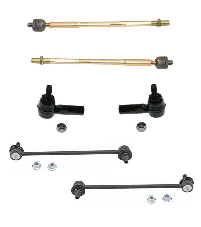 For Toyota MATRIX 03-08 1.8L FWD FR Inner Outer Tie Rods Sway Bar Links 6pc