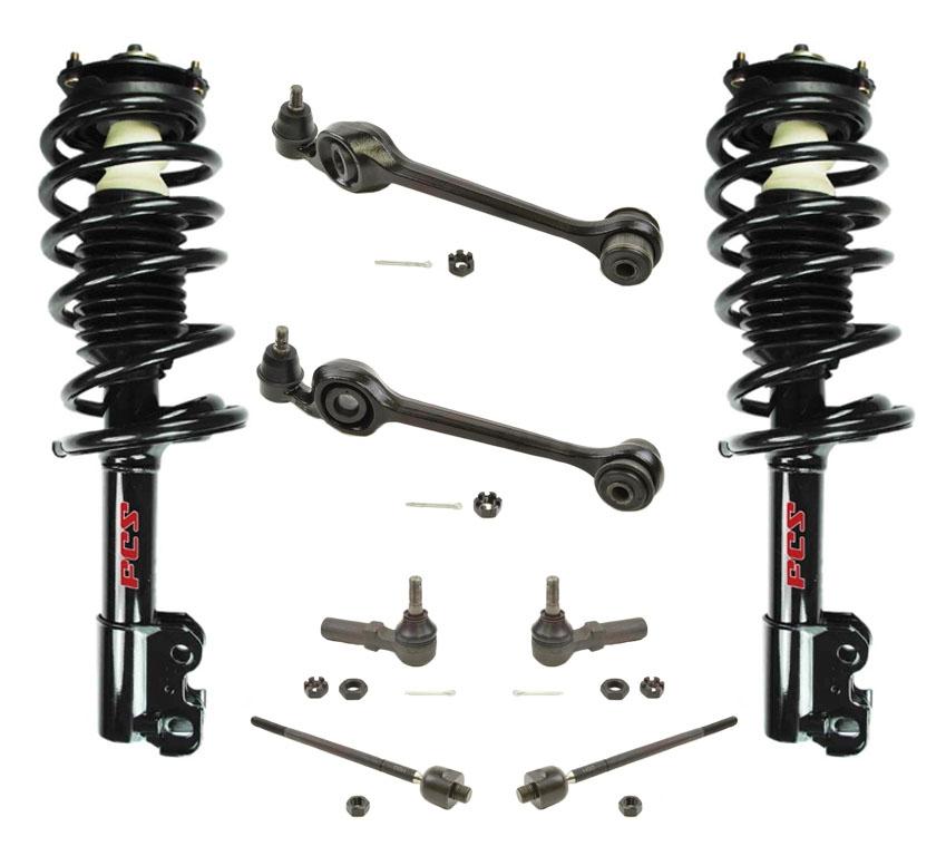 Front Complete Struts Lower Control Arms & Tie Rods For Saturn S Series 91-2002