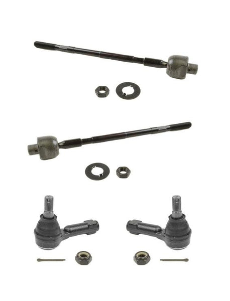 Set of Front Inner and Outer Tie Rods Will Fit QX4 97-03 PATHFINDER 96-04 ARMADA