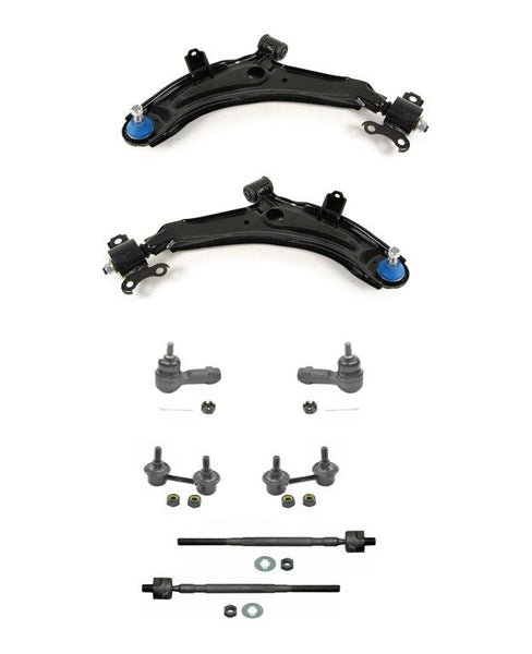 For Elantra Tiburon 8Pc Kit Control Arms Bushings Ball Joints Tie Rods Sway Bar