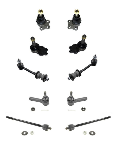 Fits 97-99 Durango Dakota Rear Wheel Drive Lower & Upper Ball Joints Tie Rods